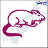 Eyecandy Decals Rat 6" Decal Sticker Dark RED view 1