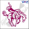 Eyecandy Decals Bucking Bronco Horse Cowboy Rodeo 5" Decal Sticker Dark RED view 1