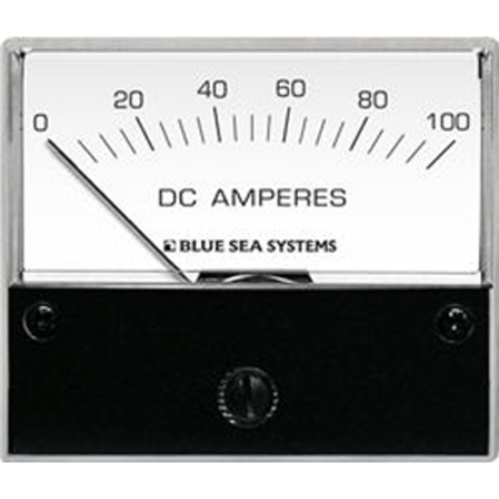 Blue Sea 8017 DC Marine 0-100 Amp DC Analog Ammeter 2 3/4 Backlit - 1 Year Direct Manufacturer Warranty