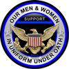 312 ProSticker (One) 4" Patriot Series"Support Our Men and Women In Uniform Under Oath" Thin Blue Line Support Decal Sticker view 1