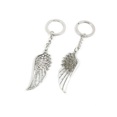 1 Pieces Keyring Keychain Keytag Key Ring Chain Tag Door Car Wholesale Jewelry Making Charms V7PK5 Angel Wings