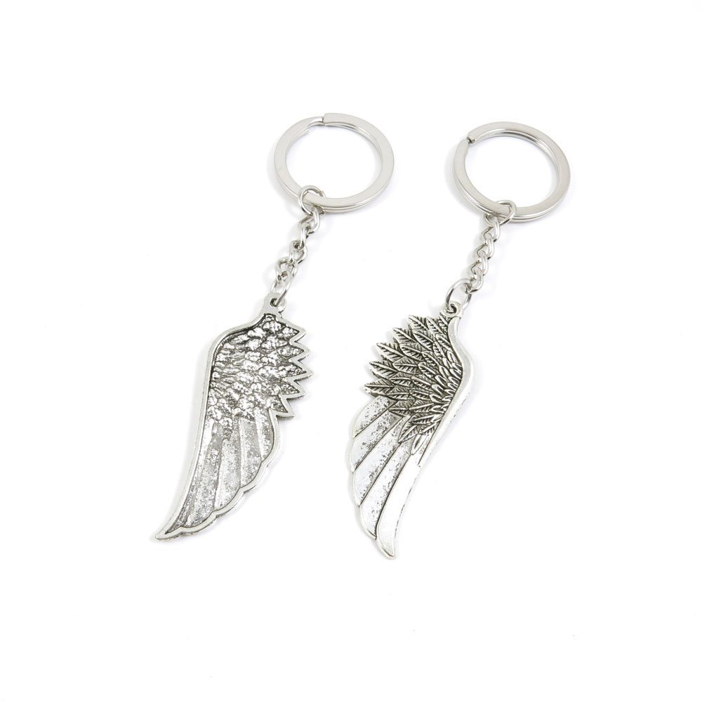 1 Pieces Keyring Keychain Keytag Key Ring Chain Tag Door Car Wholesale Jewelry Making Charms V7PK5 Angel Wings