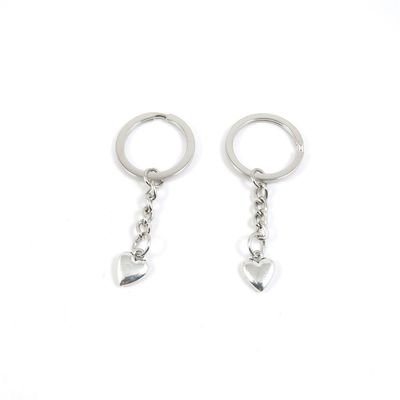 2 Pieces Keyring Keychain Keytag Key Ring Chain Tag Door Car Wholesale Jewelry Making Charms E1YJ7 Love Heart