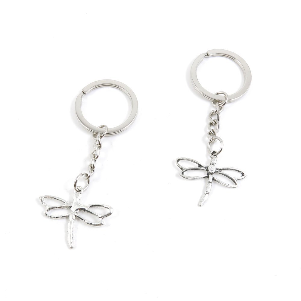 2 Pieces Keyring Keychain Keytag Key Ring Chain Tag Door Car Wholesale Jewelry Making Charms Y7YA2 Dragonfly