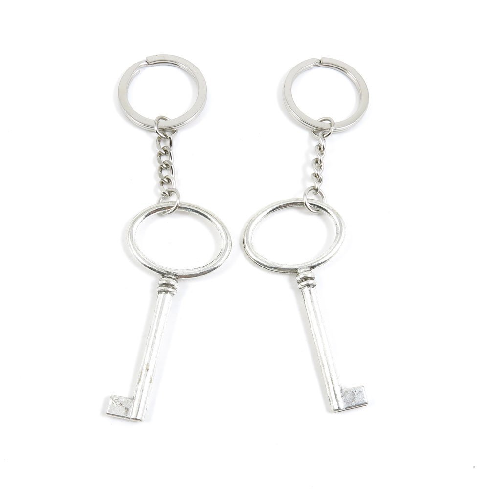 2 Pieces Keyring Keychain Keytag Key Ring Chain Tag Door Car Wholesale Jewelry Making Charms F4NZ6 Fake Key