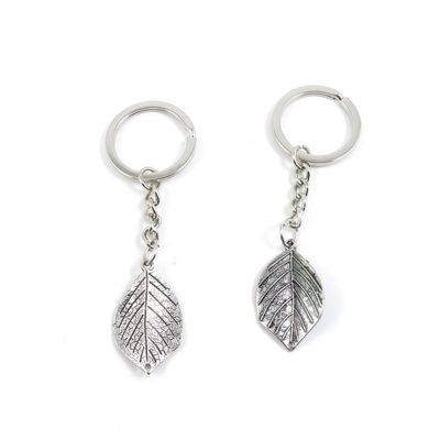 2 Pieces Keyring Keychain Keytag Key Ring Chain Tag Door Car Wholesale Jewelry Making Charms X7MQ0 Leaf Leaves