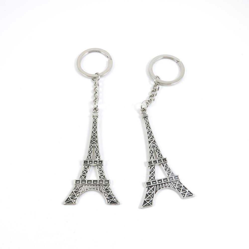 2 Pieces Keyring Keychain Keytag Key Ring Chain Tag Door Car Wholesale Jewelry Making Charms W6EU4 Paris Eiffel Tower