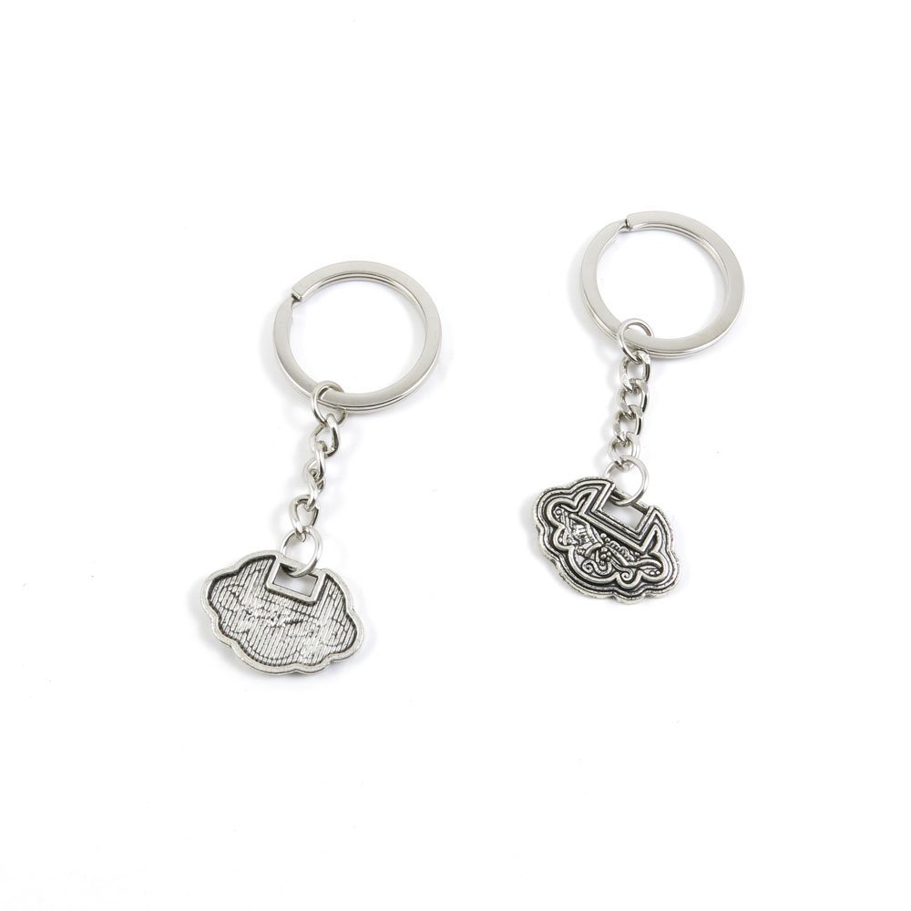 1 Pieces Keyring Keychain Keytag Key Ring Chain Tag Door Car Wholesale Jewelry Making Charms Z3RQ8 Chinese Lucky Lock