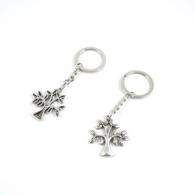 1 Pieces Keyring Keychain Keytag Key Ring Chain Tag Door Car Wholesale Jewelry Making Charms I8HY3 Life String Tree Oak