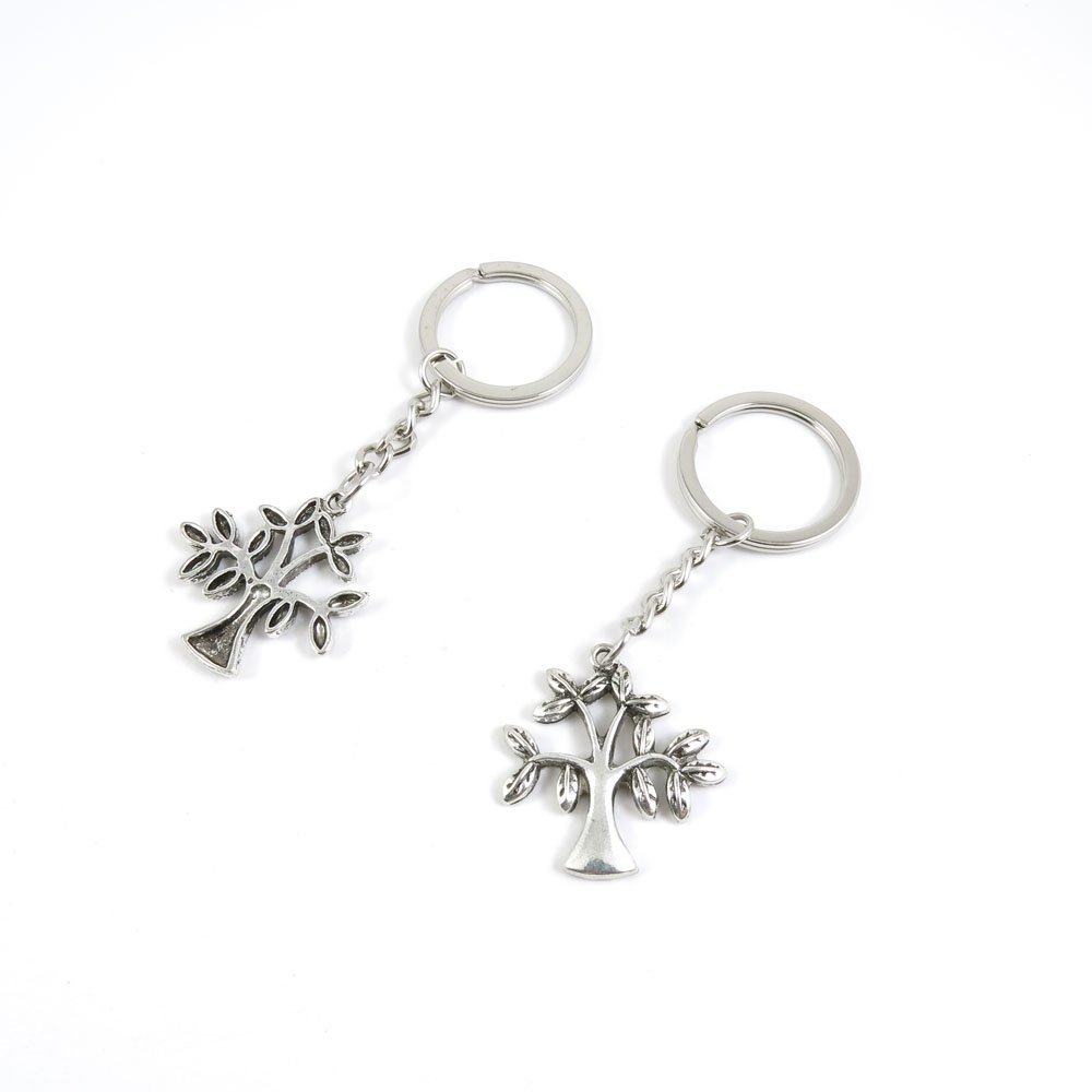 1 Pieces Keyring Keychain Keytag Key Ring Chain Tag Door Car Wholesale Jewelry Making Charms I8HY3 Life String Tree Oak