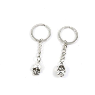 1 Pieces Keyring Keychain Keytag Key Ring Chain Tag Door Car Wholesale Jewelry Making Charms M5HQ4 Skull Head
