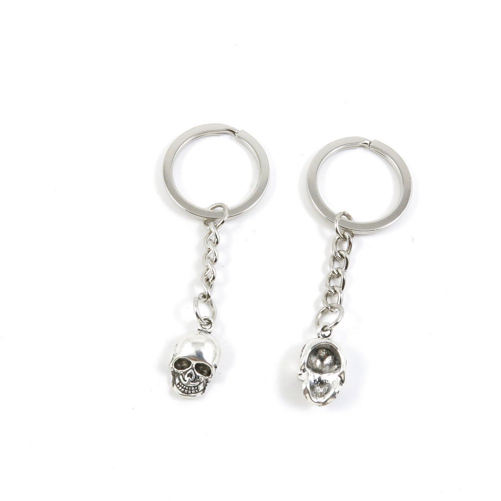 1 Pieces Keyring Keychain Keytag Key Ring Chain Tag Door Car Wholesale Jewelry Making Charms M5HQ4 Skull Head