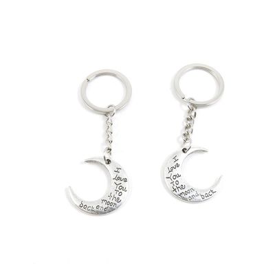 1 Pieces Keyring Keychain Keytag Key Ring Chain Tag Door Car Wholesale Jewelry Making Charms H8OI2 Love Moon