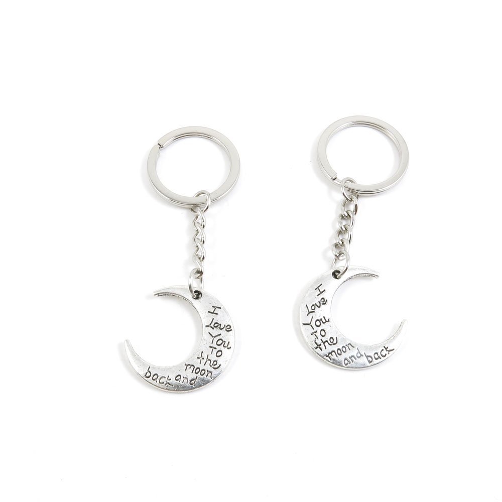 1 Pieces Keyring Keychain Keytag Key Ring Chain Tag Door Car Wholesale Jewelry Making Charms H8OI2 Love Moon