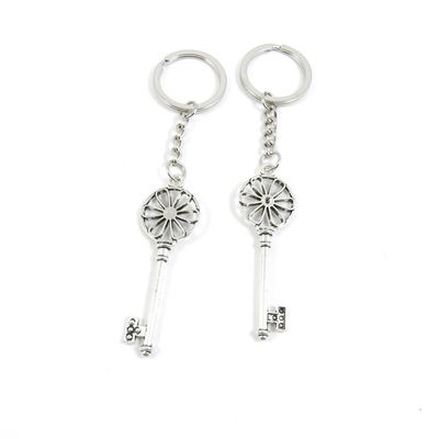 1 Pieces Keyring Keychain Keytag Key Ring Chain Tag Door Car Wholesale Jewelry Making Charms N7YD4 Flower Key