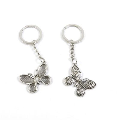 1 Pieces Keyring Keychain Keytag Key Ring Chain Tag Door Car Wholesale Jewelry Making Charms M8RQ3 Butterfly