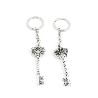 1 Pieces Keyring Keychain Keytag Key Ring Chain Tag Door Car Wholesale Jewelry Making Charms K7KO1 Crown Key