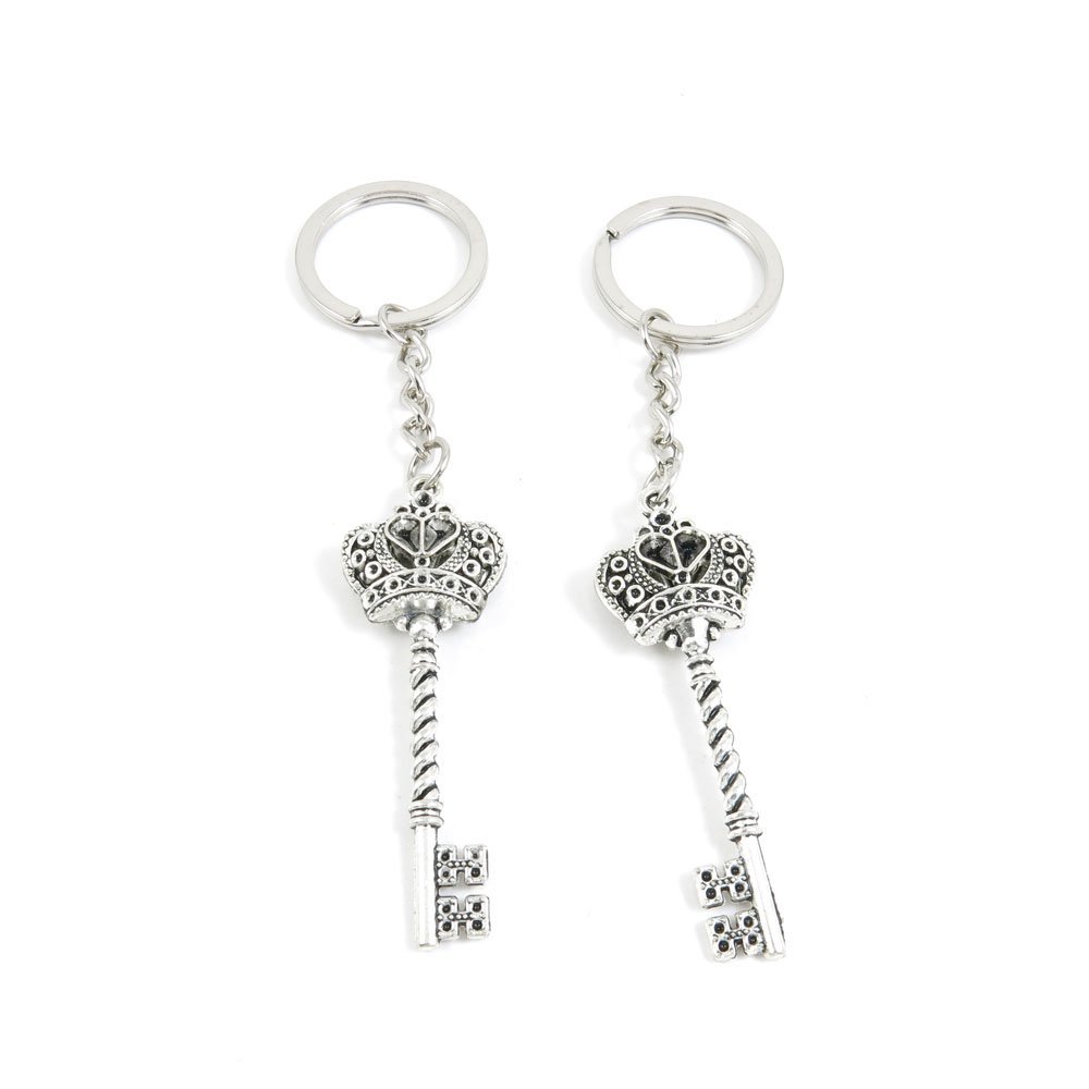 1 Pieces Keyring Keychain Keytag Key Ring Chain Tag Door Car Wholesale Jewelry Making Charms K7KO1 Crown Key