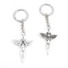 2 Pieces Keyring Keychain Keytag Key Ring Chain Tag Door Car Wholesale Jewelry Making Charms Z1LM5 Angel Sword Latin Cross view 1
