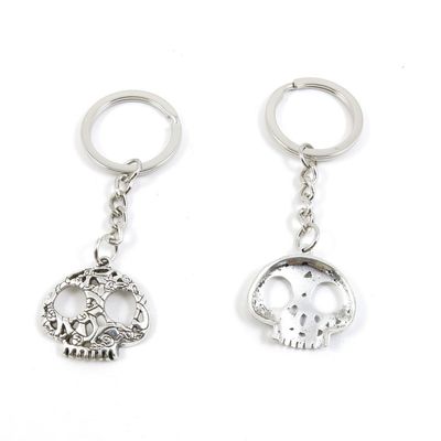 1 Pieces Keyring Keychain Keytag Key Ring Chain Tag Door Car Wholesale Jewelry Making Charms O5FO0 Skull Head