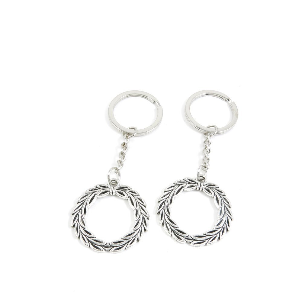 1 Pieces Keyring Keychain Keytag Key Ring Chain Tag Door Car Wholesale Jewelry Making Charms P3NI5 Olive Circle