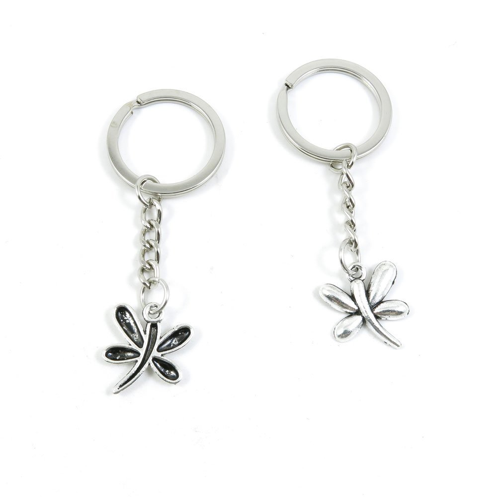 2 Pieces Keyring Keychain Keytag Key Ring Chain Tag Door Car Wholesale Jewelry Making Charms V3NA6 Dragonfly