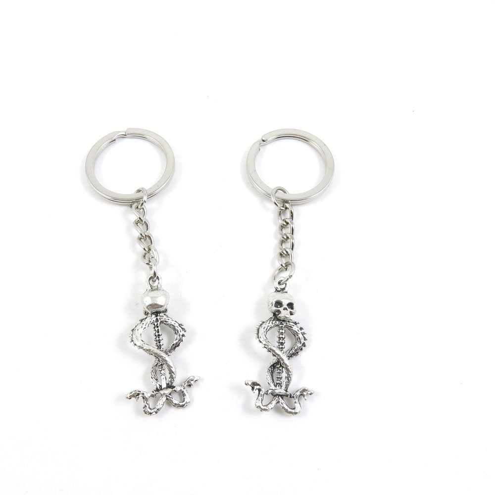 1 Pieces Keyring Keychain Keytag Key Ring Chain Tag Door Car Wholesale Jewelry Making Charms Z8YV1 Skull Snake