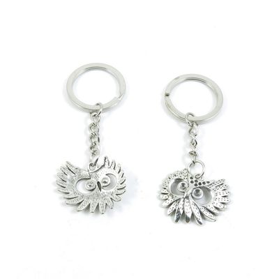 2 Pieces Keyring Keychain Keytag Key Ring Chain Tag Door Car Wholesale Jewelry Making Charms L2CW3 Owl