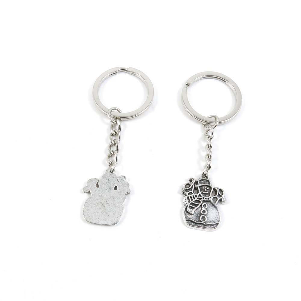 1 Pieces Keyring Keychain Keytag Key Ring Chain Tag Door Car Wholesale Jewelry Making Charms L6BV0 Xmas Snowman