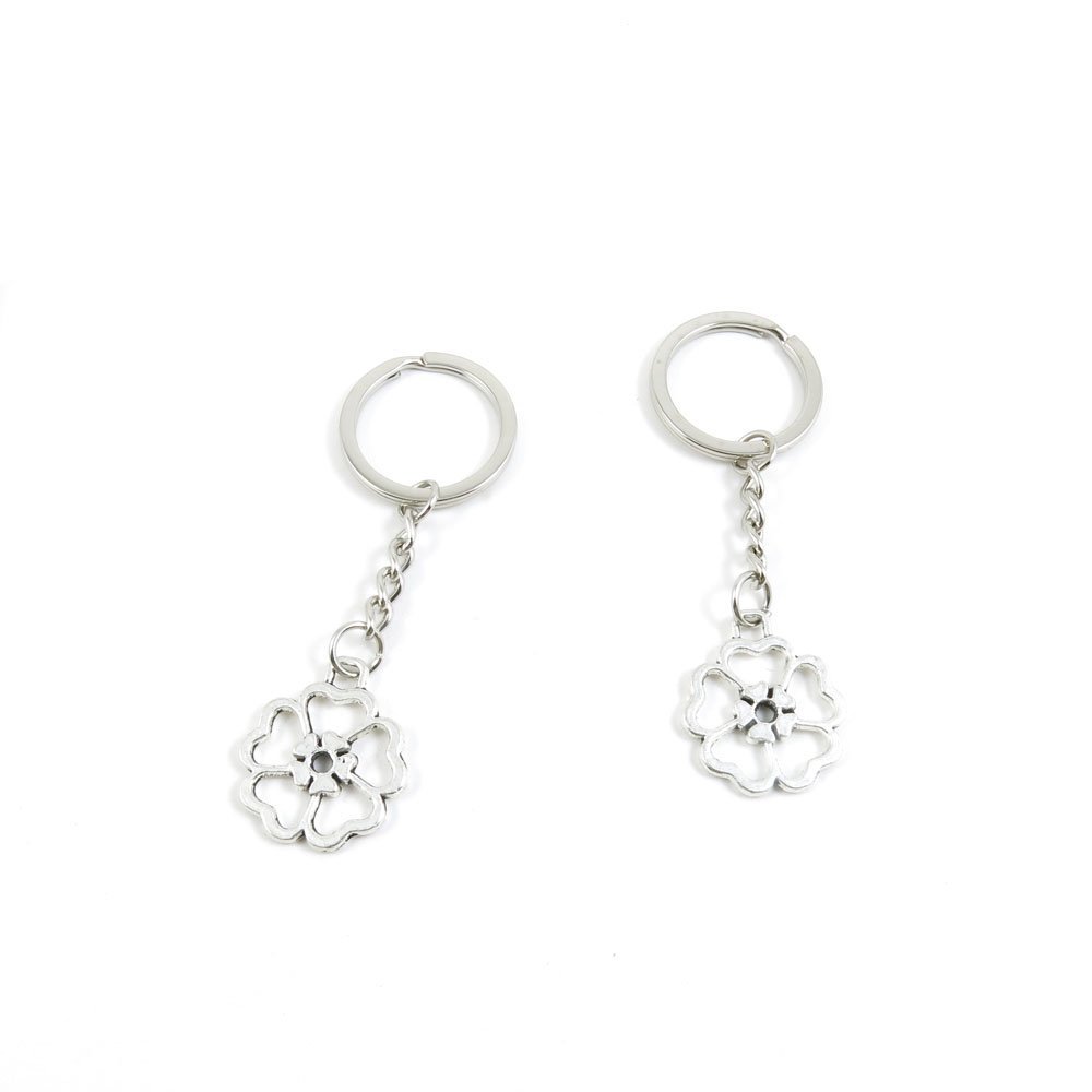 1 Pieces Keyring Keychain Keytag Key Ring Chain Tag Door Car Wholesale Jewelry Making Charms L8NJ2 Flower