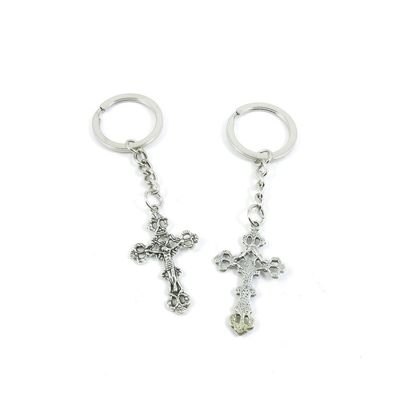 1 Pieces Keyring Keychain Keytag Key Ring Chain Tag Door Car Wholesale Jewelry Making Charms J1QS2 Jesus Cross