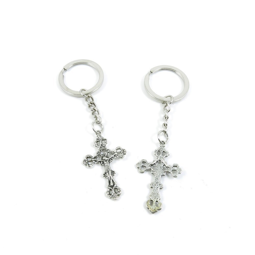 1 Pieces Keyring Keychain Keytag Key Ring Chain Tag Door Car Wholesale Jewelry Making Charms J1QS2 Jesus Cross