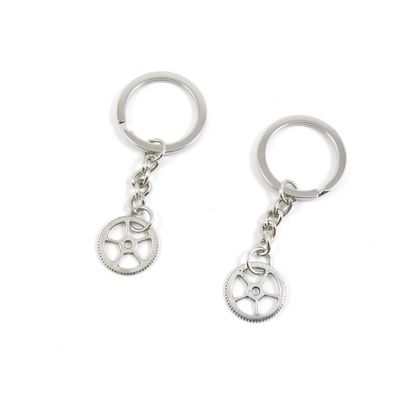 2 Pieces Keyring Keychain Keytag Key Ring Chain Tag Door Car Wholesale Jewelry Making Charms B2JM3 Gear Gearwheel