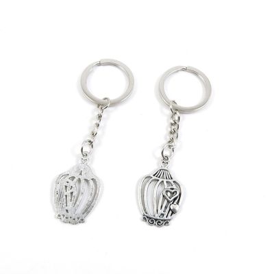1 Pieces Keyring Keychain Keytag Key Ring Chain Tag Door Car Wholesale Jewelry Making Charms U8CR2 Bird Cage Birdcage