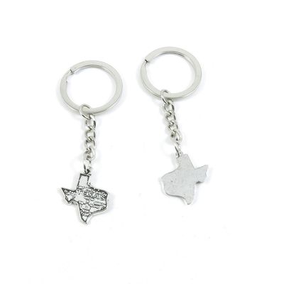 1 Pieces Keyring Keychain Keytag Key Ring Chain Tag Door Car Wholesale Jewelry Making Charms F2KF4 Texas Map Tags