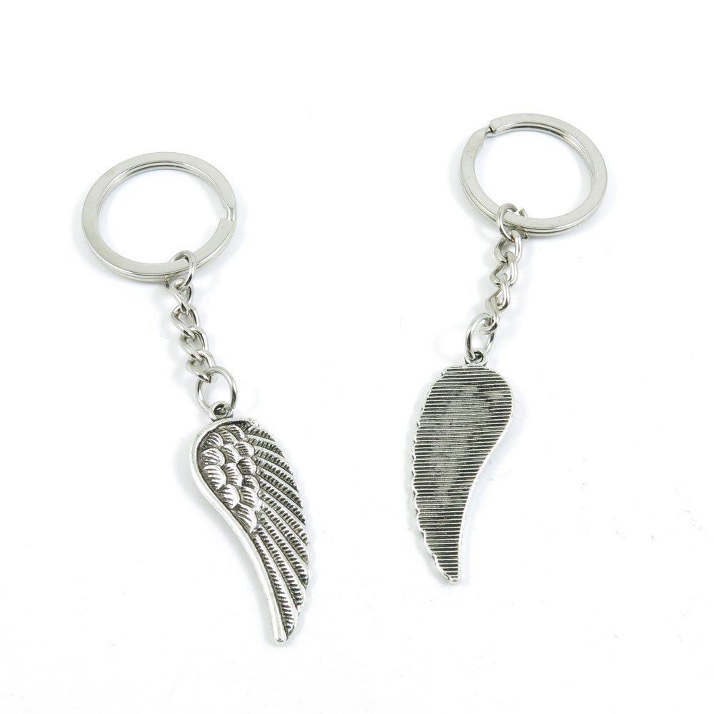 2 Pieces Keyring Keychain Keytag Key Ring Chain Tag Door Car Wholesale Jewelry Making Charms J2FJ0 Angel Wings