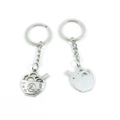 1 Pieces Keyring Keychain Keytag Key Ring Chain Tag Door Car Wholesale Jewelry Making Charms G6KZ3 Rice Bowl Only Wash Not Eat