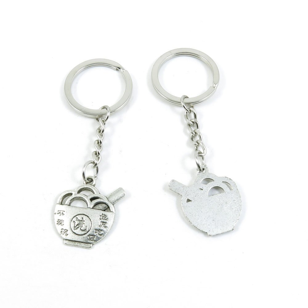 1 Pieces Keyring Keychain Keytag Key Ring Chain Tag Door Car Wholesale Jewelry Making Charms G6KZ3 Rice Bowl Only Wash Not Eat