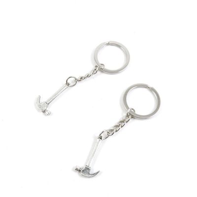 2 Pieces Keyring Keychain Keytag Key Ring Chain Tag Door Car Wholesale Jewelry Making Charms G0PO5 Hammer