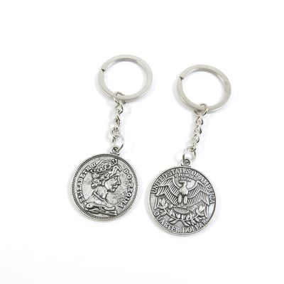 1 Pieces Keyring Keychain Keytag Key Ring Chain Tag Door Car Wholesale Jewelry Making Charms Z8YJ5 Queen US Coin