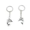 2 Pieces Keyring Keychain Keytag Key Ring Chain Tag Door Car Wholesale Jewelry Making Charms E2RW1 Dolphin view 1