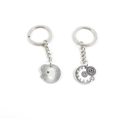 1 Pieces Keyring Keychain Keytag Key Ring Chain Tag Door Car Wholesale Jewelry Making Charms O6LU0 Gear Wheel Movement