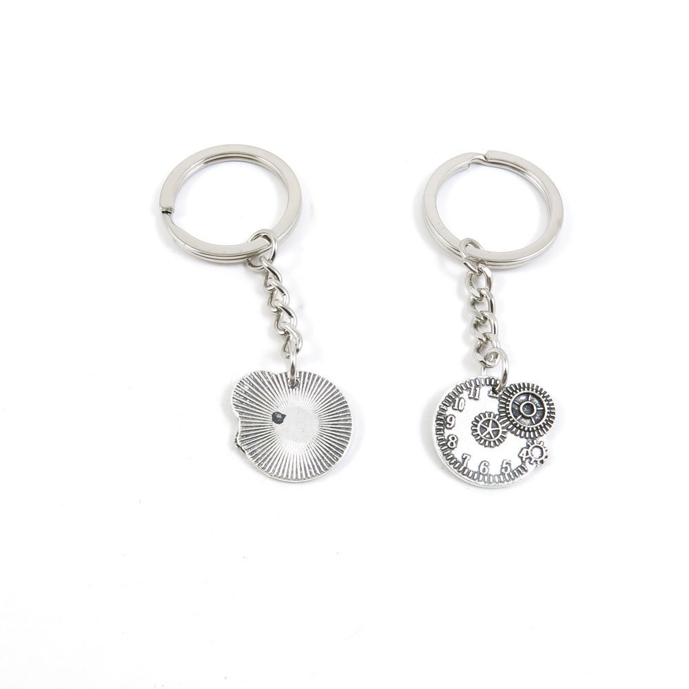 1 Pieces Keyring Keychain Keytag Key Ring Chain Tag Door Car Wholesale Jewelry Making Charms O6LU0 Gear Wheel Movement