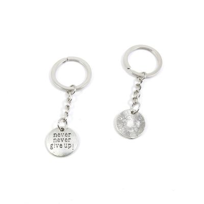 1 Pieces Keyring Keychain Keytag Key Ring Chain Tag Door Car Wholesale Jewelry Making Charms G8GN5 Never Give Up Sign Tag