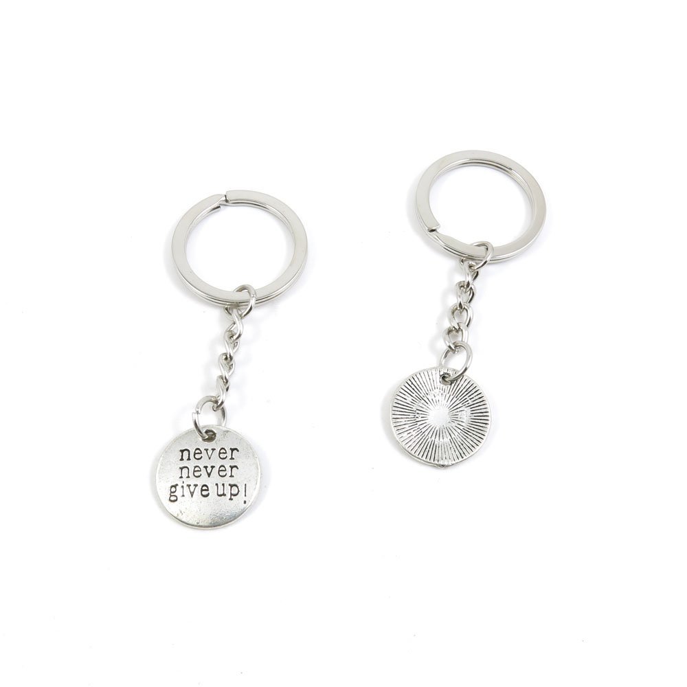 1 Pieces Keyring Keychain Keytag Key Ring Chain Tag Door Car Wholesale Jewelry Making Charms G8GN5 Never Give Up Sign Tag