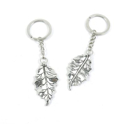 1 Pieces Keyring Keychain Keytag Key Ring Chain Tag Door Car Wholesale Jewelry Making Charms A7MF6 Leaf Leaves