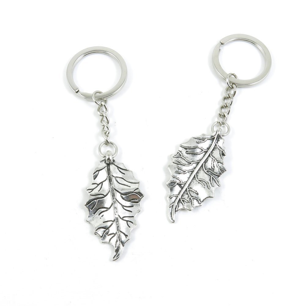 1 Pieces Keyring Keychain Keytag Key Ring Chain Tag Door Car Wholesale Jewelry Making Charms A7MF6 Leaf Leaves