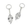 2 Pieces Keyring Keychain Keytag Key Ring Chain Tag Door Car Wholesale Jewelry Making Charms A7MF6 Leaf Leaves view 1