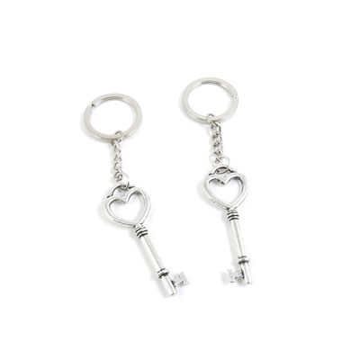 2 Pieces Keyring Keychain Keytag Key Ring Chain Tag Door Car Wholesale Jewelry Making Charms E7CZ0 Key of Love