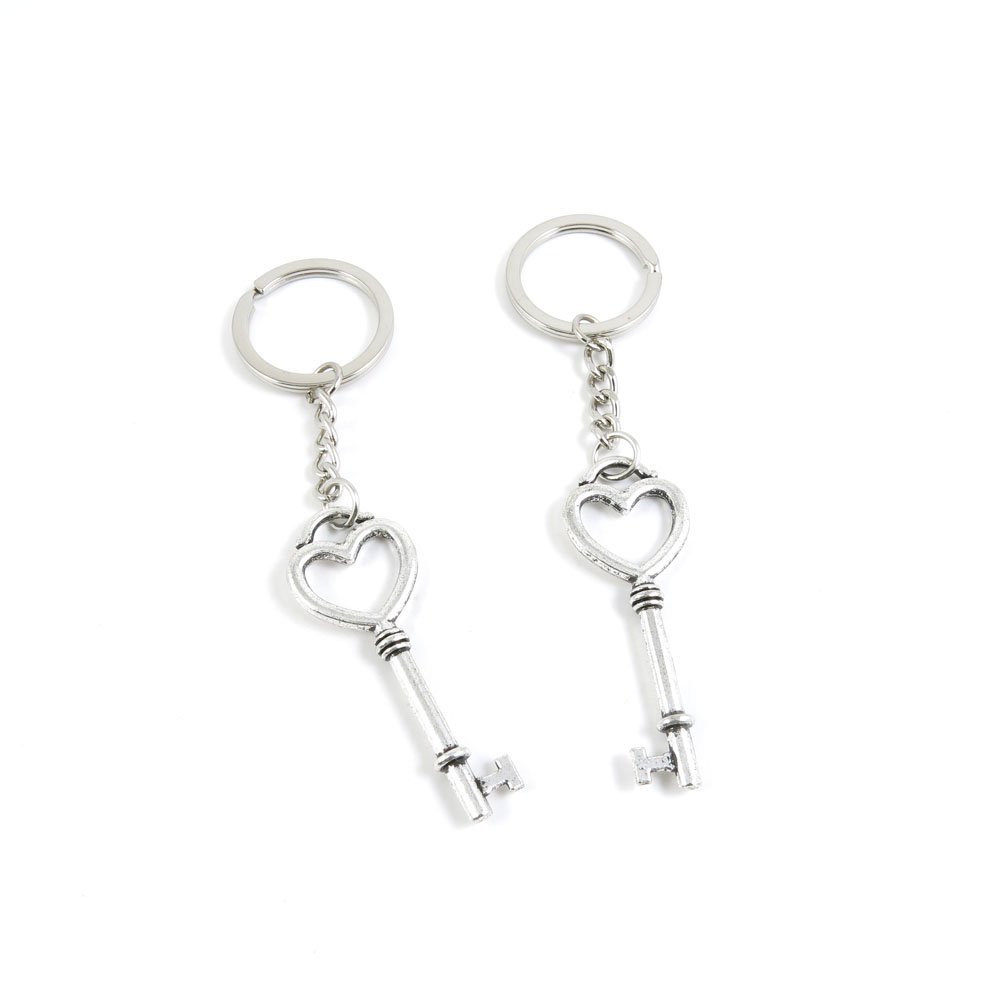2 Pieces Keyring Keychain Keytag Key Ring Chain Tag Door Car Wholesale Jewelry Making Charms E7CZ0 Key of Love